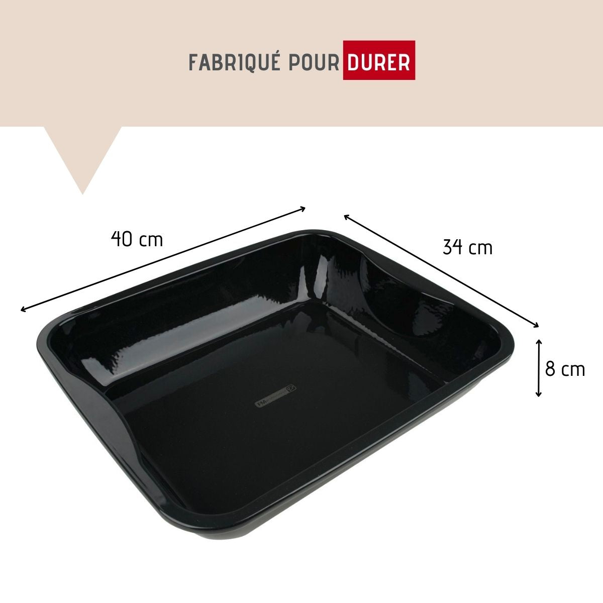 Plat à four en acier émaillé 40 x 34 cm FM Professional Barbecue