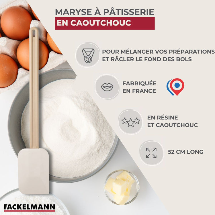 Ensemble de 2 Maryses de pâtisserie et de cuisine manche en résine de 52 cm Fackelmann