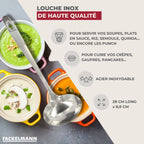 Ensemble de 2 Louches de cuisine inox 28 cm Fackelmann Oxford