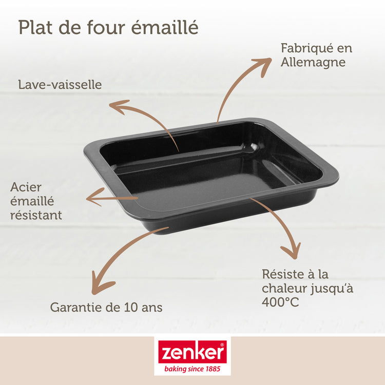 Ensemble de 2 Plats à four rectangulaire 33 x 25 x 5 cm Zenker Special Cooking