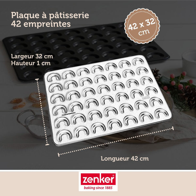 Ensemble de 2 Moules pour 84 petits croissants 42 x 32 cm Zenker Special Creative