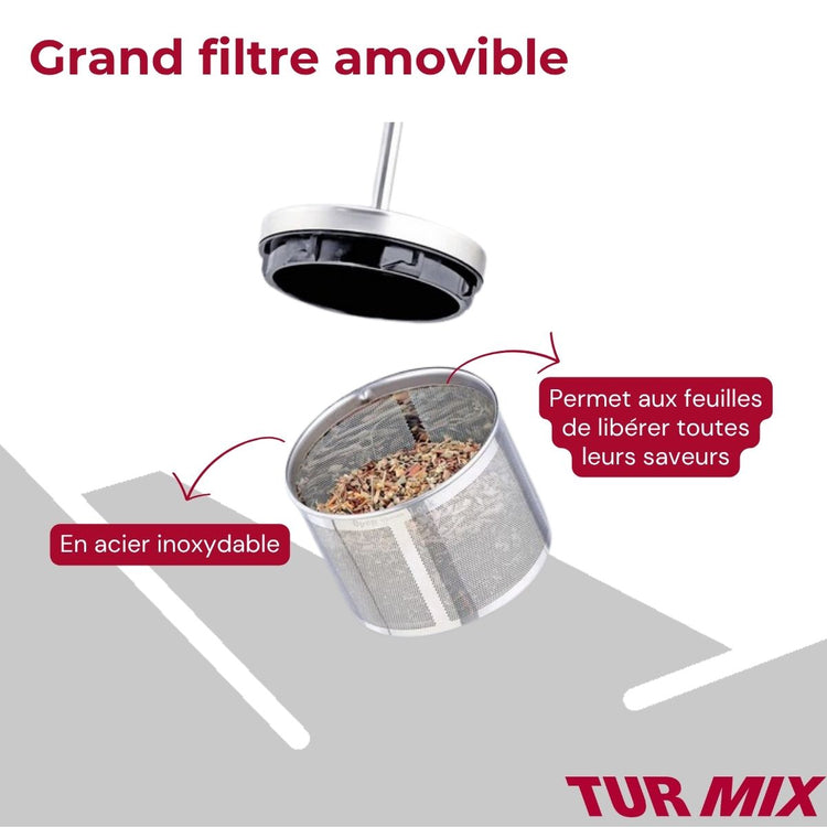 Théière bouilloire électrique 2 en 1 Turmix