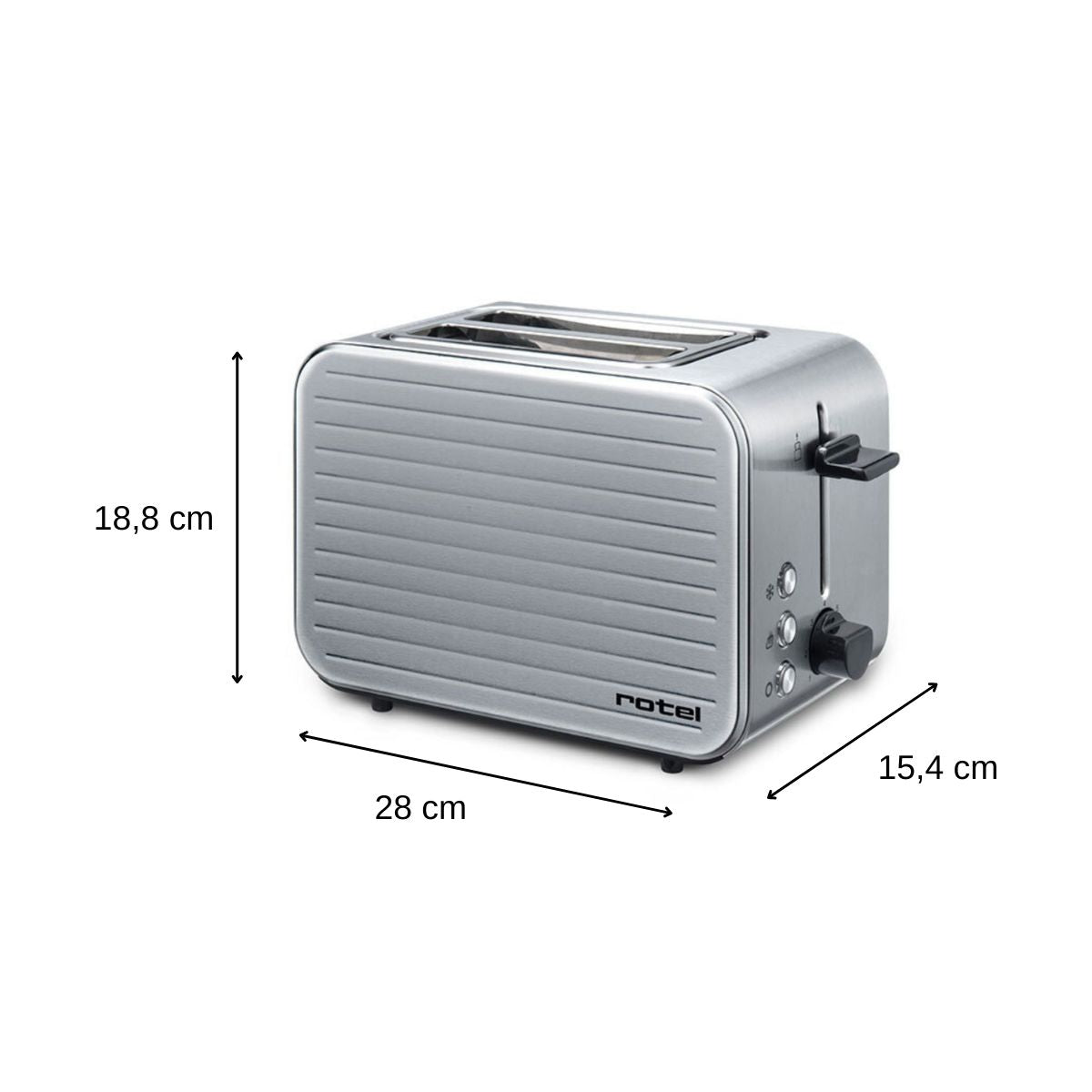 Grille-pain finition chromée Rotel