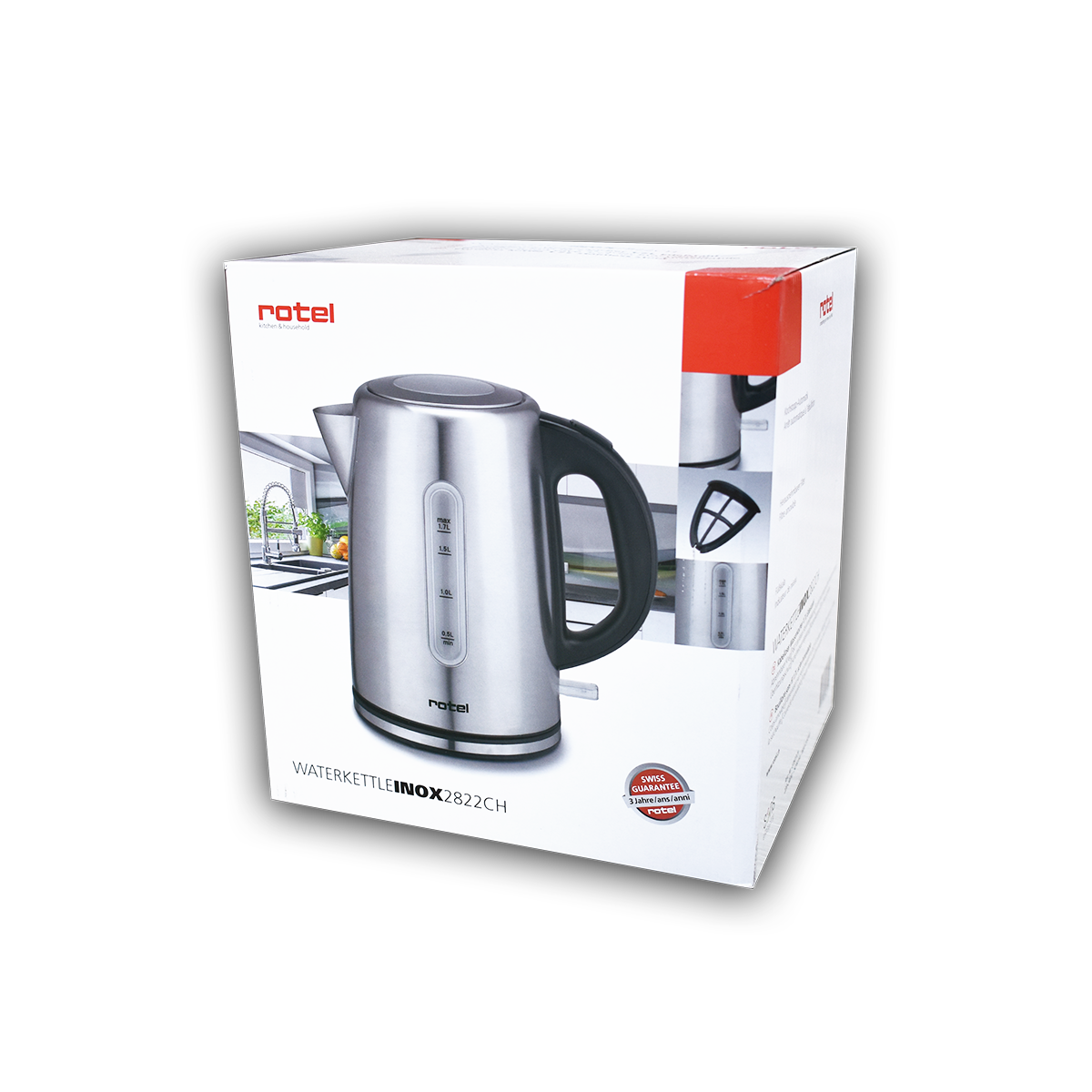 Bouilloire électrique inox sans fil Rotel