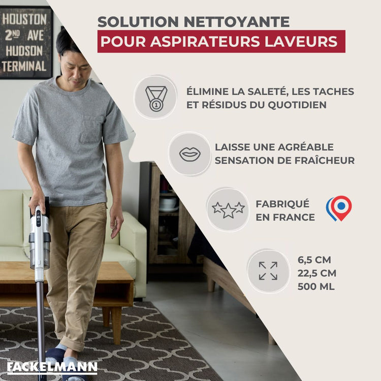 Solution nettoyante pour Aspirateurs Laveurs Robots et Balais Fackelmann