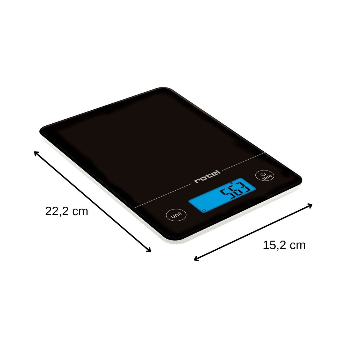 Balance de cuisine Noir électronique écran tactile Rotel