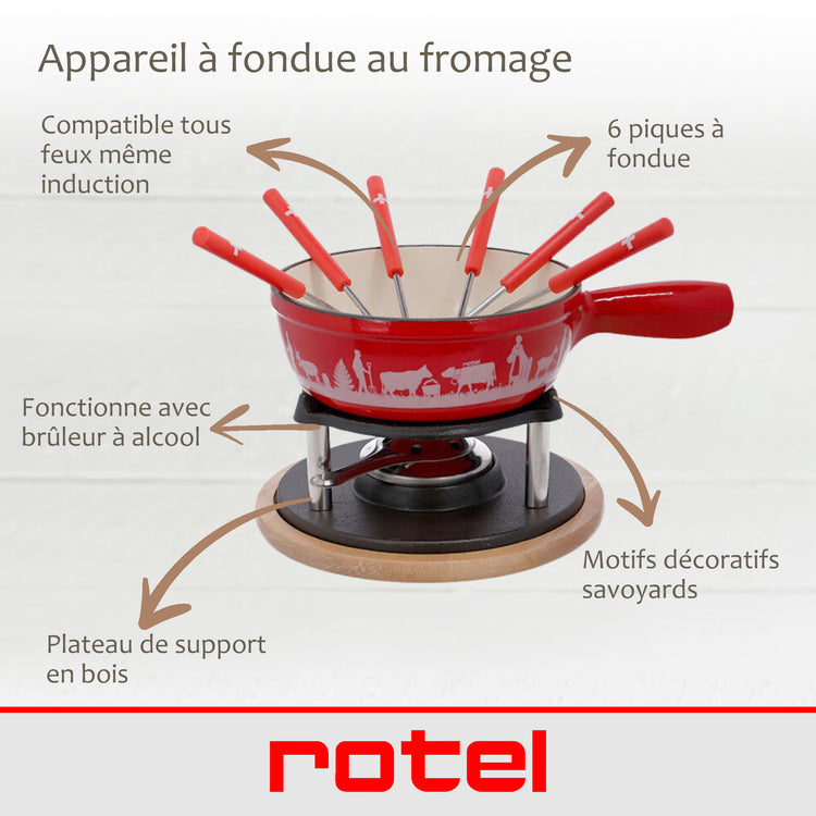 Service à fondue au fromage 6 personnes Rotel Swiss Tradition
