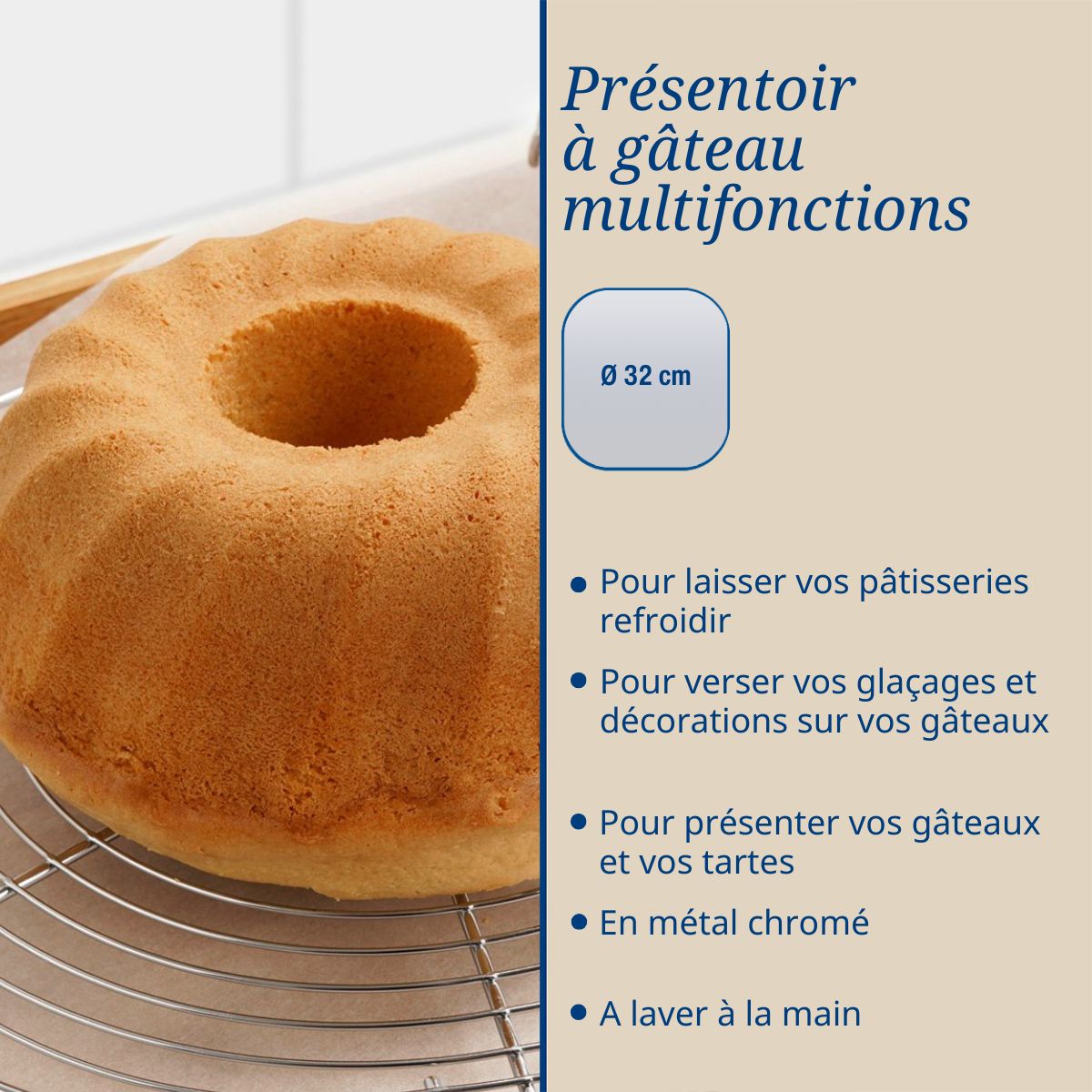 Grille de refroidissement pour gâteaux 32 cm Dr Oetker Divers