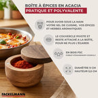 Boîte à épices en bois Fackelmann Acacia