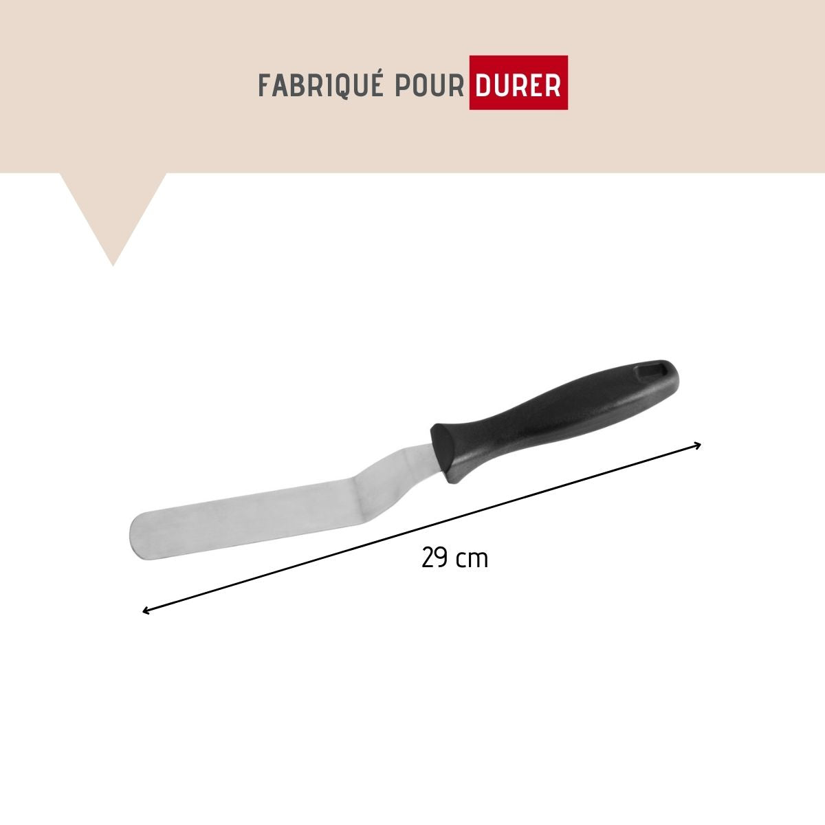 Spatule coudée de pâtisserie en inox 29 cm FM Professional Pâtisserie