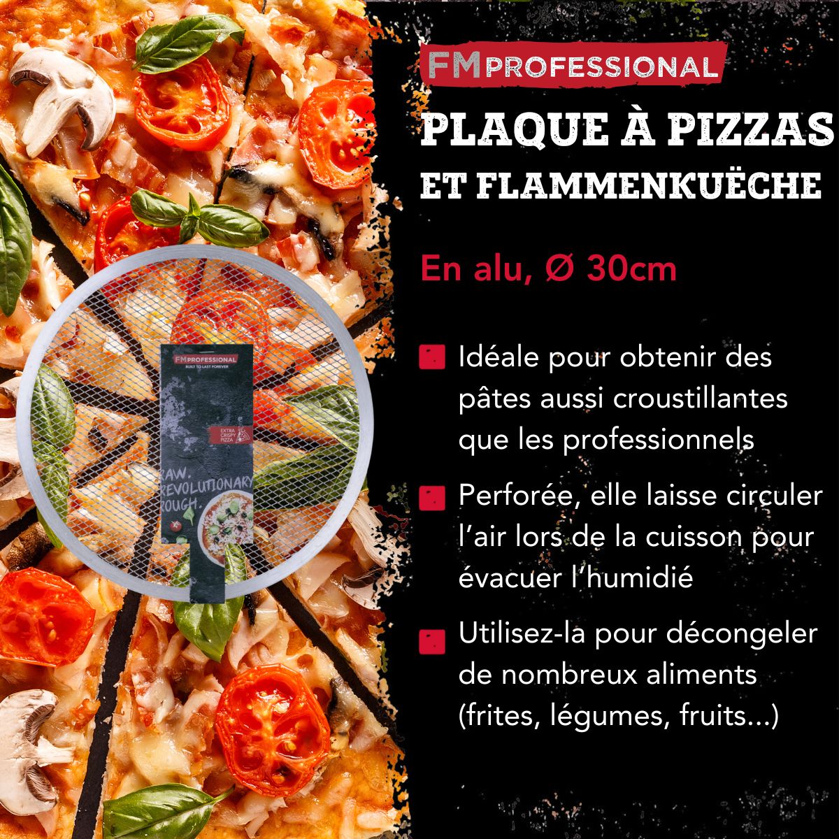 Plaque pizza FM Professional