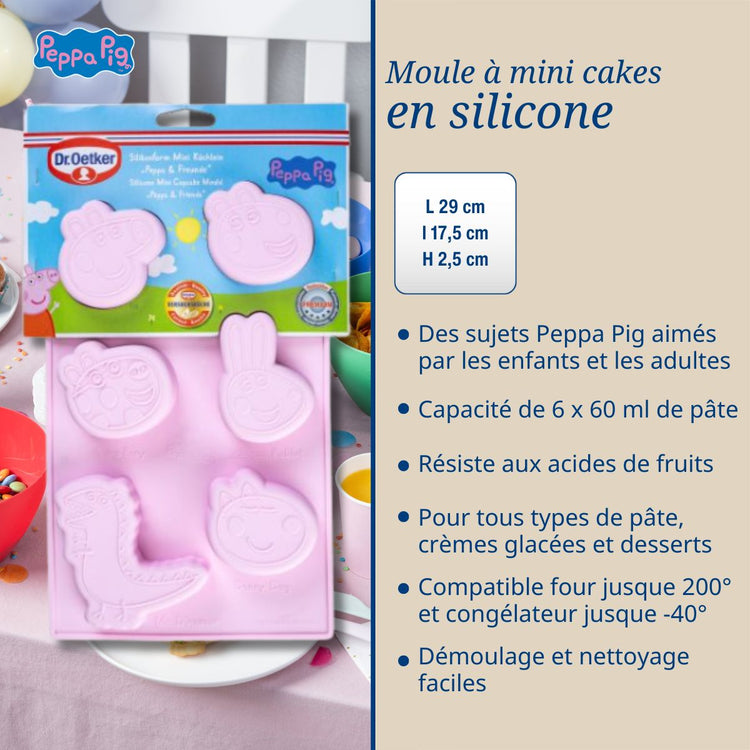 Moule mini cakes silicone Dr. Oetker Peppa Pig