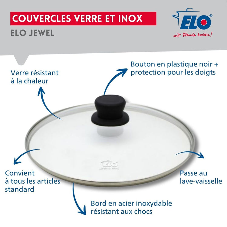 Set Poêle 20 cm avec revêtement céramique sans PFAS et couvercle Elo Prima Cucina