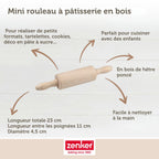 Tampon alphabet pour biscuit Zenker et mini rouleau à pâtisserie