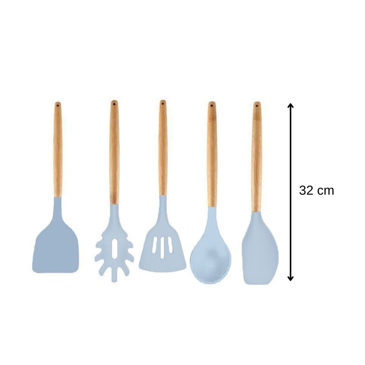 Set d'ustensiles de cuisine en bois avec pot de rangement Fackelmann