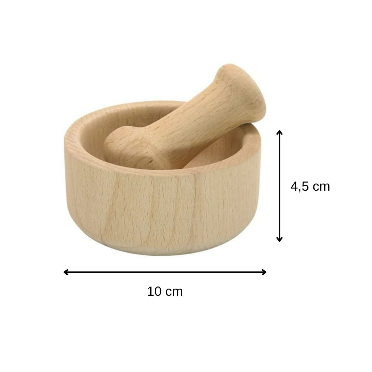 Mortier et pilon de cuisine en bois Fackelmann Wood Edition