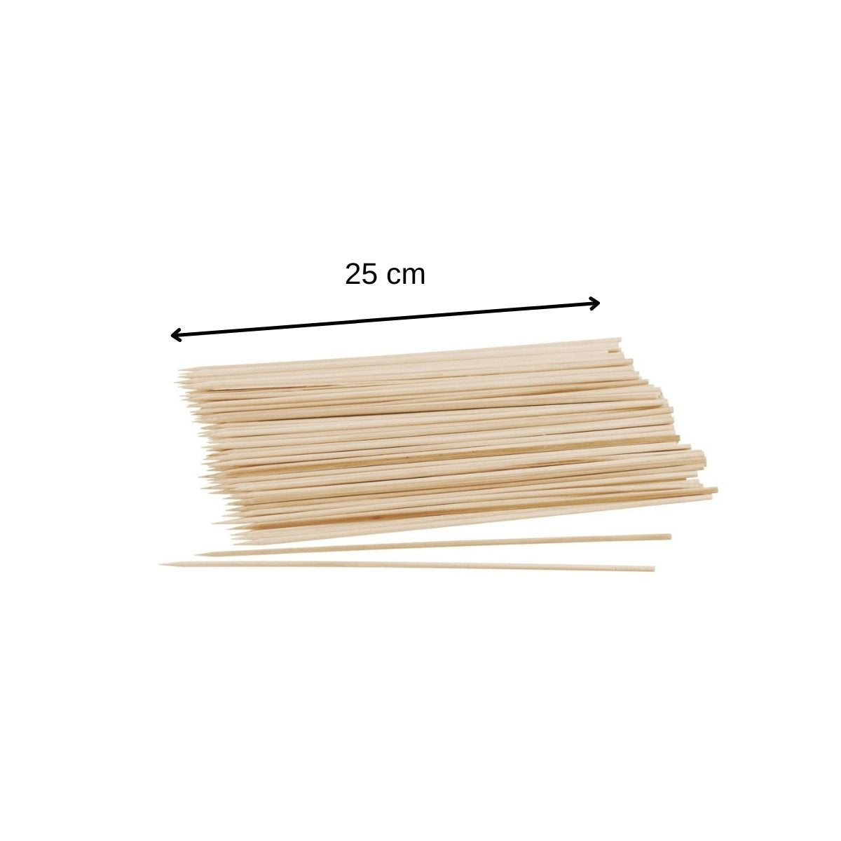Lot de 50 piques en bois pour brochettes de 25 cm Fackelmann Eco Frien