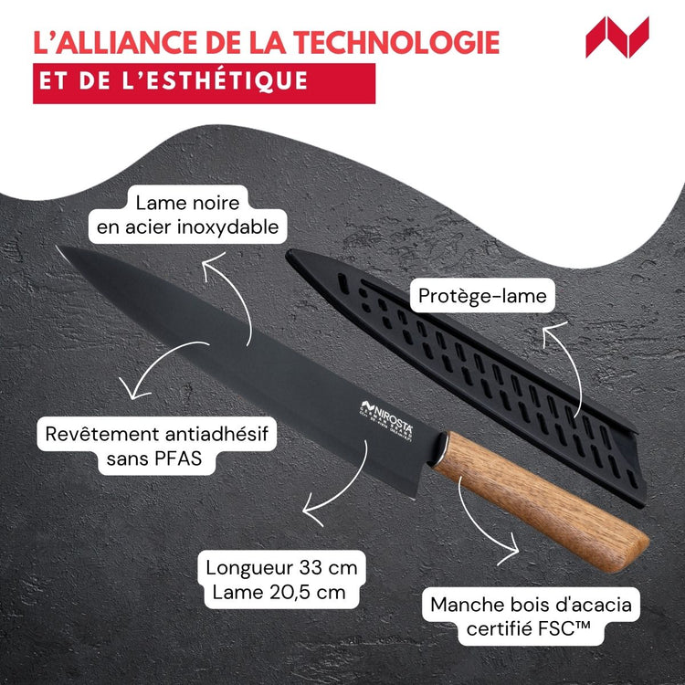 Couteau de chef 33 cm Nirosta Flow