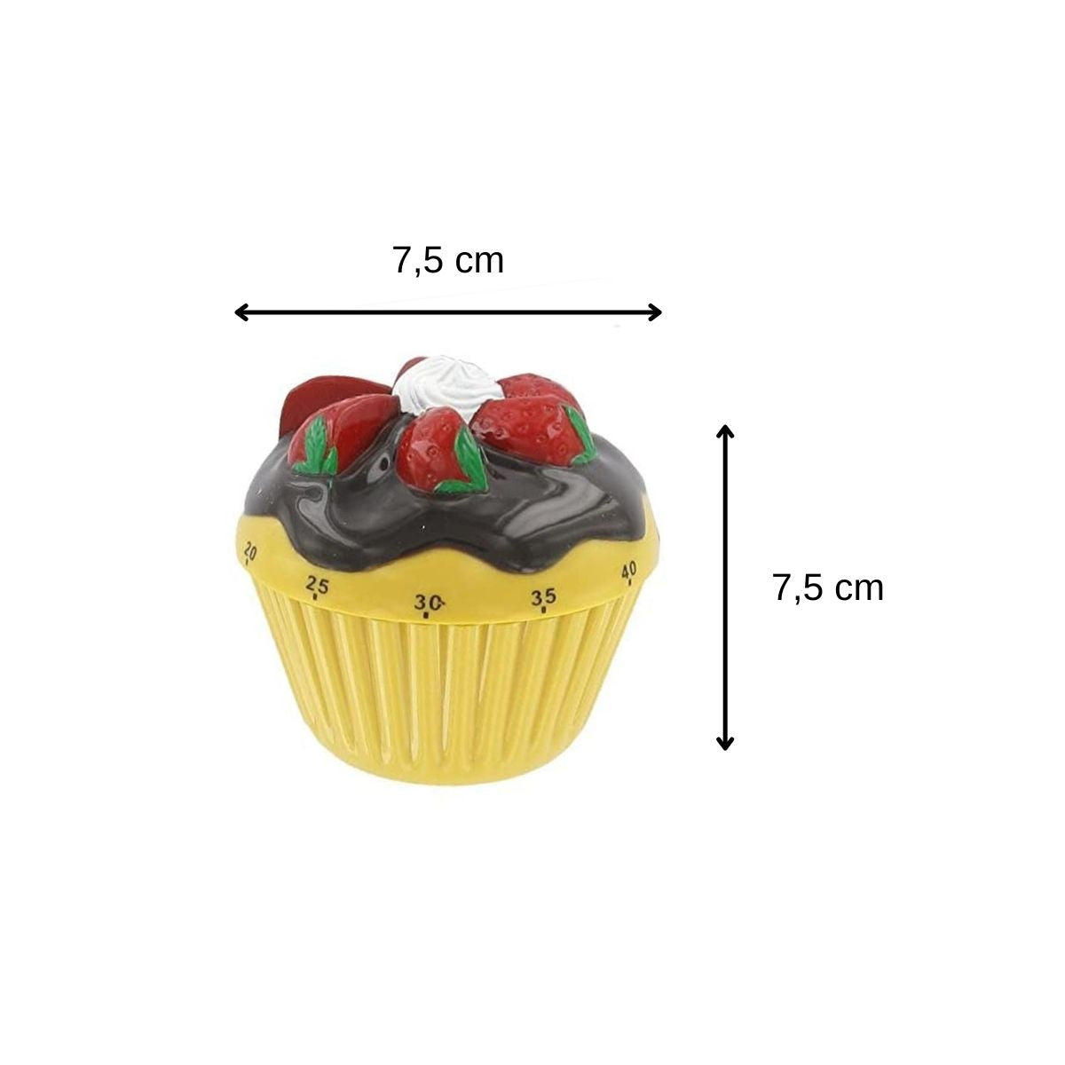 Minuteur de cuisine mécanique en forme de cupcake Zenker