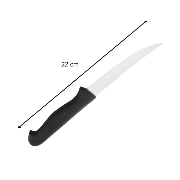 Couteau de cuisine manche en plastique noir Nirosta