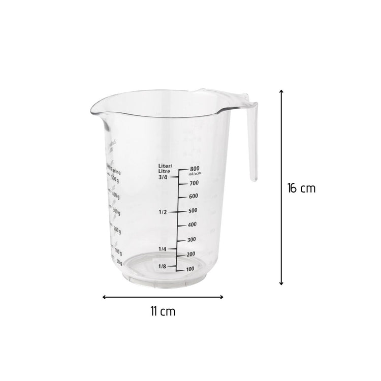 Verre doseur 1 litre en plastique Fackelmann