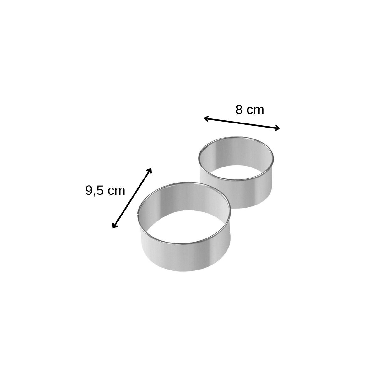 Lot de 2 emporte-pièces ronds pour beignet Zenker