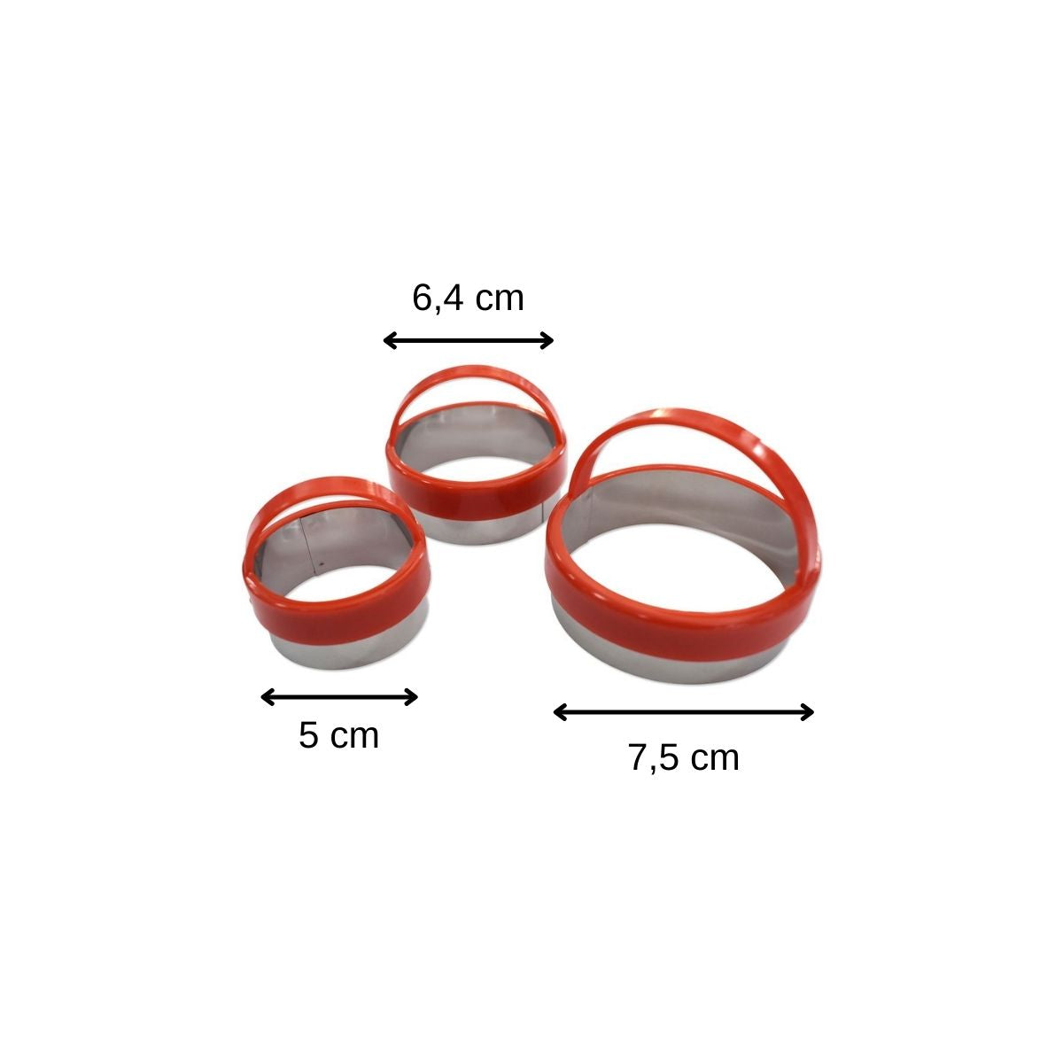 Lot de 3 emporte-pièces ronds avec poignée Zenker