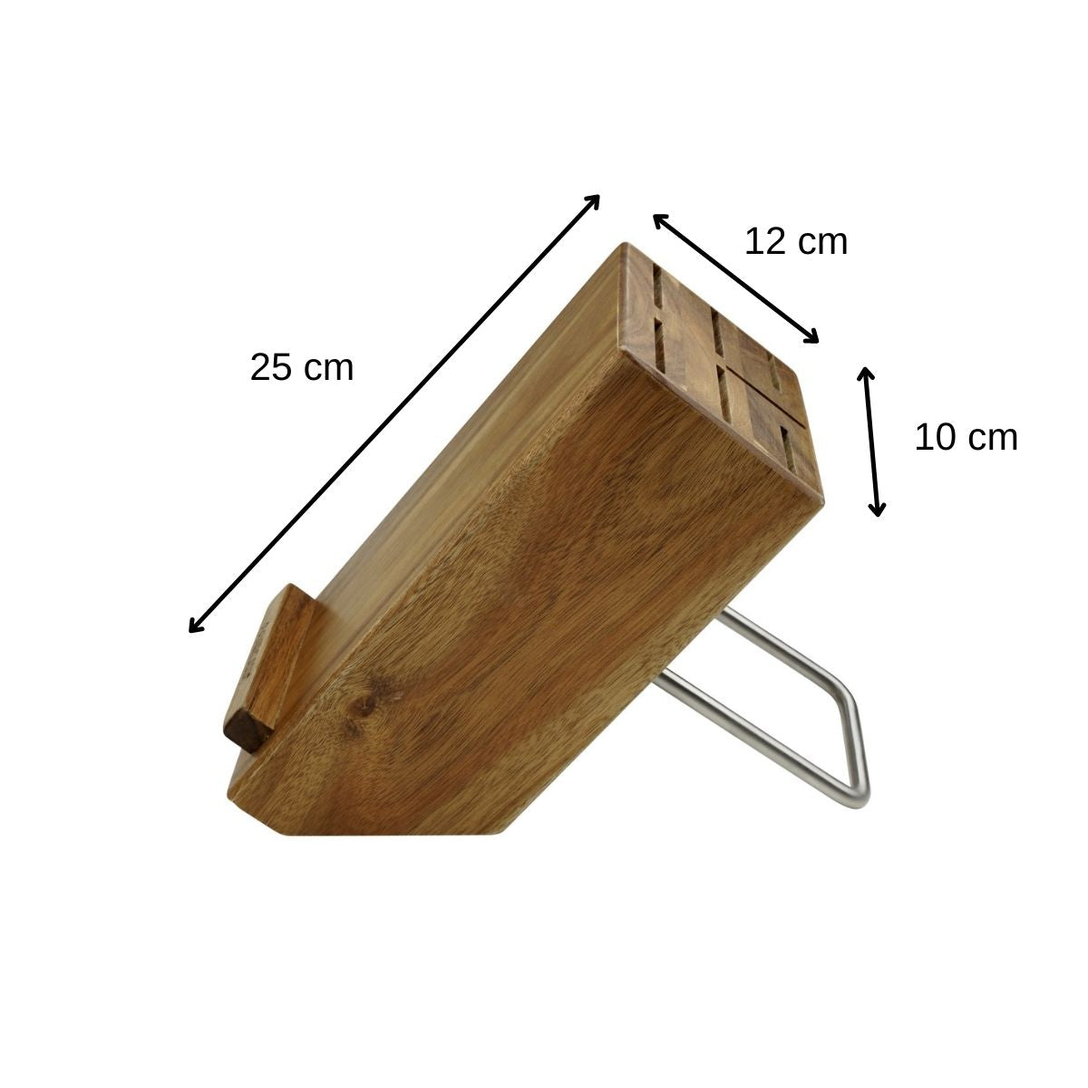 Bloc pour 7 couteaux avec support pour tablettes Nirosta