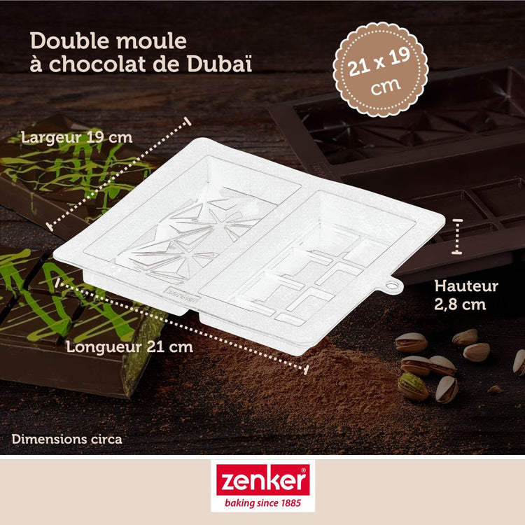 Double moule à chocolat de Dubaï en silicone Zenker Special Creative