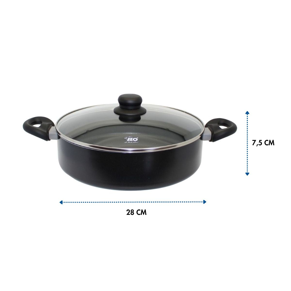 Sauteuse de cuisine 28 cm avec couvercle 3,7 litres Elo Smart Life