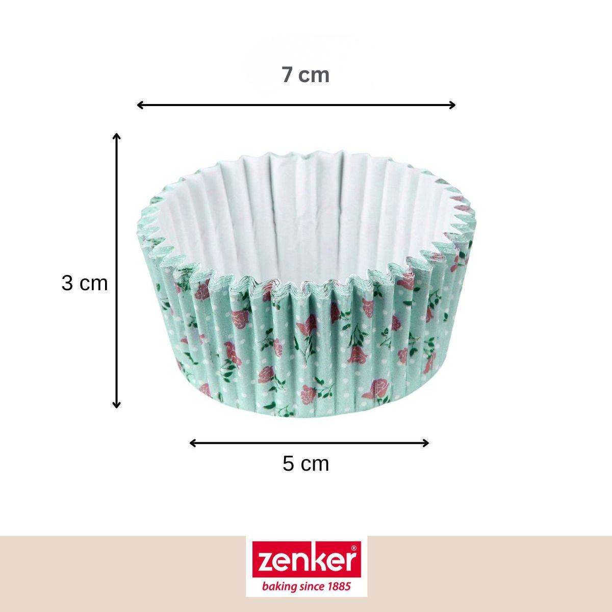 Lot de 50 moules à muffins en papier vintage Zenker Smart Pastry