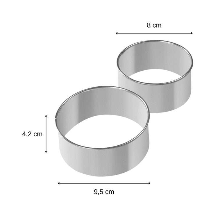 Lot de 2 emporte-pièces ronds pour beignets en inox Zenker Emporte-pièces