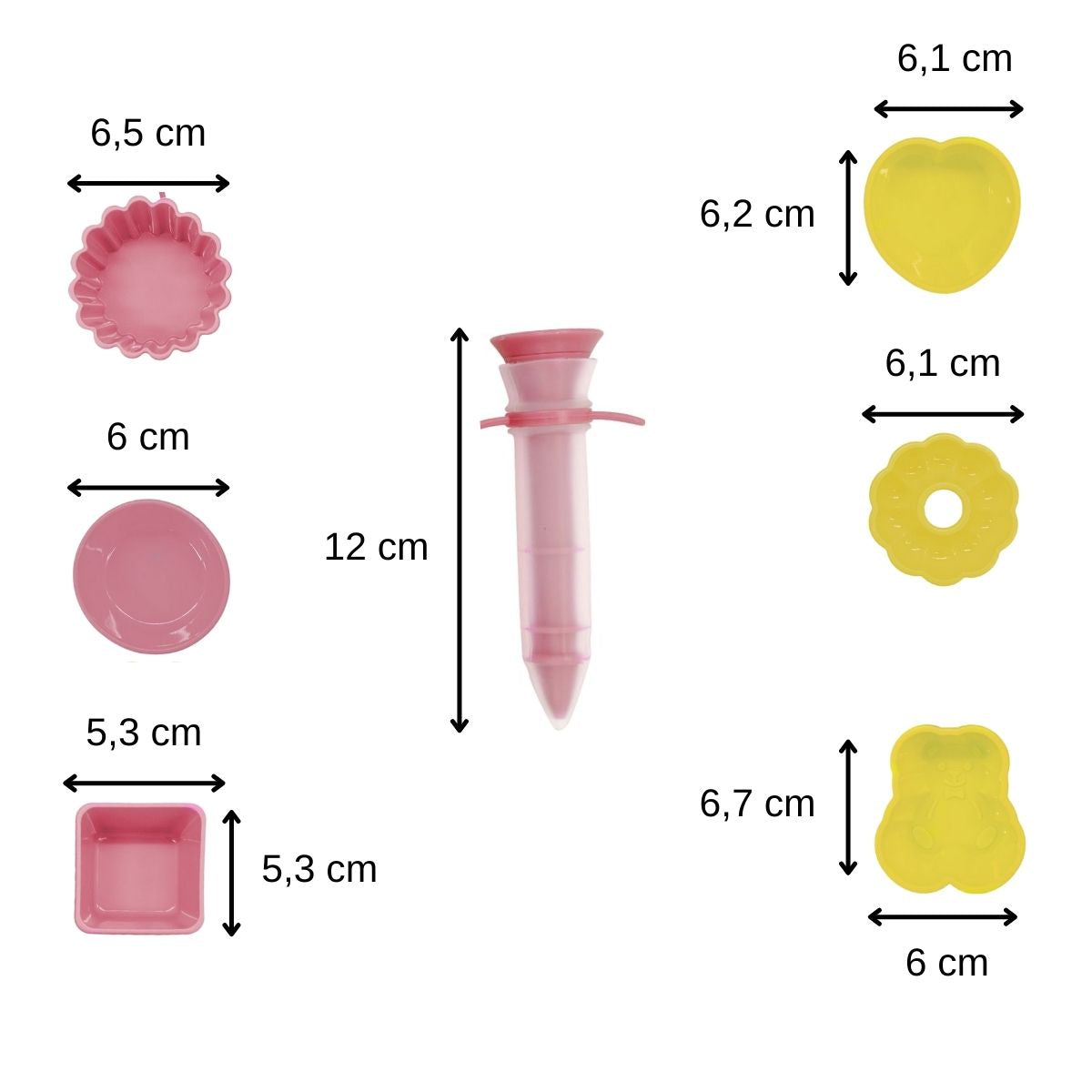 Set de 7 ustensiles de pâtisserie avec stylo de décoration et mini moules Fackelmann Mini Monsters