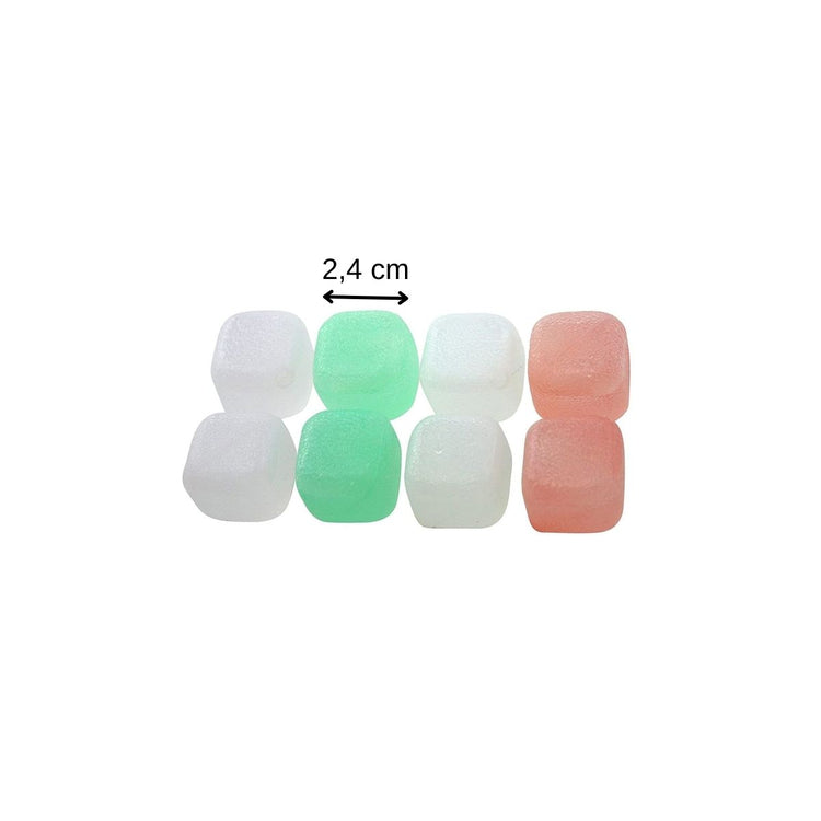 Lot de 8 glaçons réutilisables en plastique Multicolore Fackelmann
