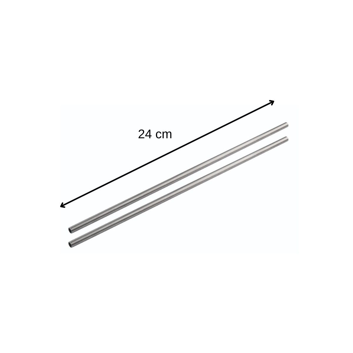 Lot de 4 pailles en inox avec goupillon Fackelmann Bar Concept