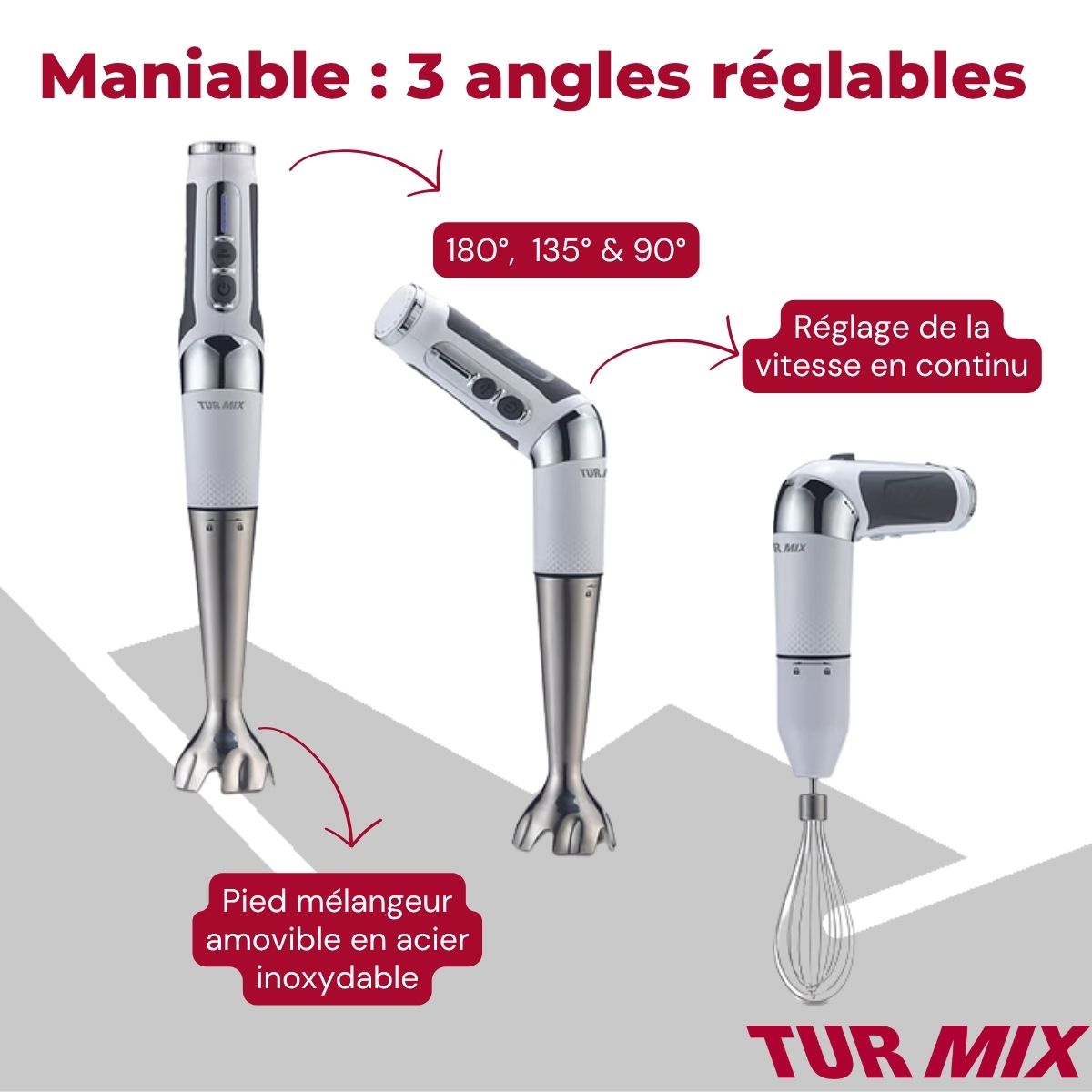 Ensemble mixeur plongeant sans fil Turmix