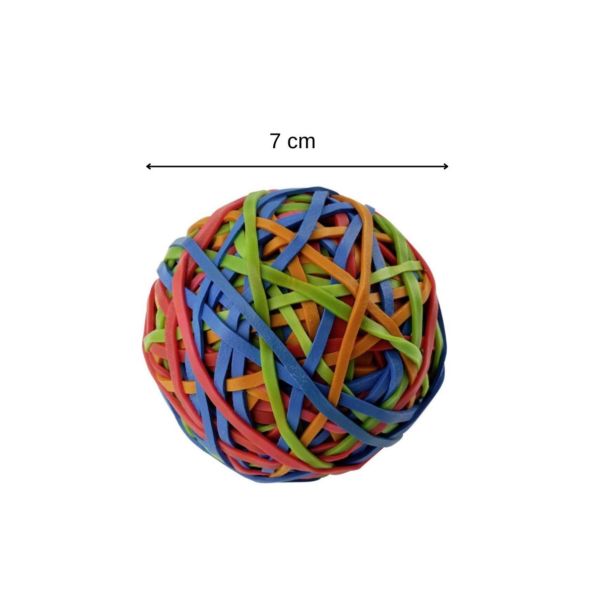 Boule de 190 élastiques multicolores pour le rangement de la cuisine et du bureau Fackelmann Tecno