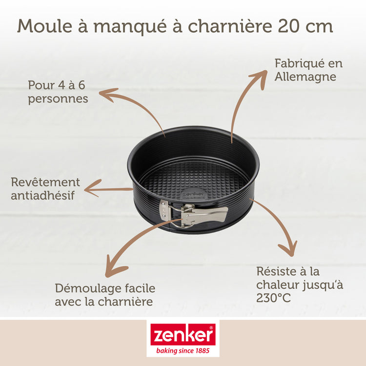 Moule à manqué à charnière 20 cm Zenker Black Metallic