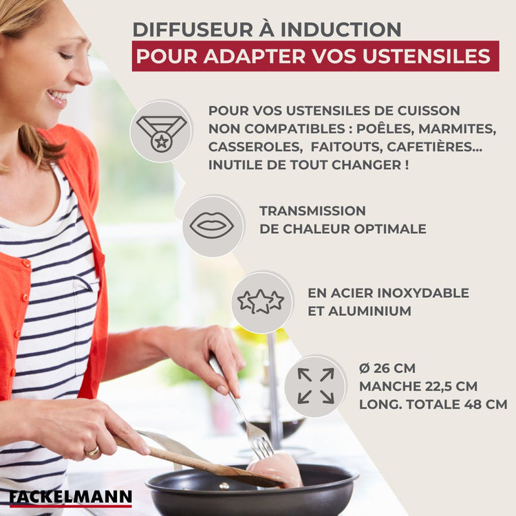 Adaptateur plaque à induction 26 cm Fackelmann