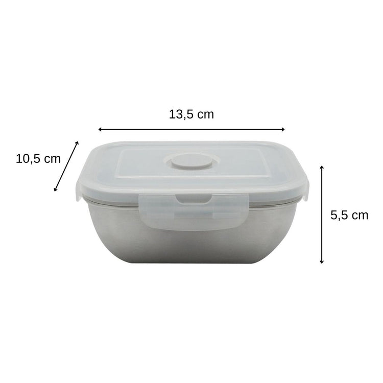 Lunch box inox 400 ml allant au microonde avec couvercle Fackelmann