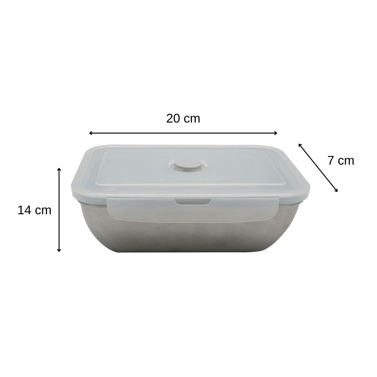 Lunch box inox avec couvercle à clips 1000 ml Fackelmann Move