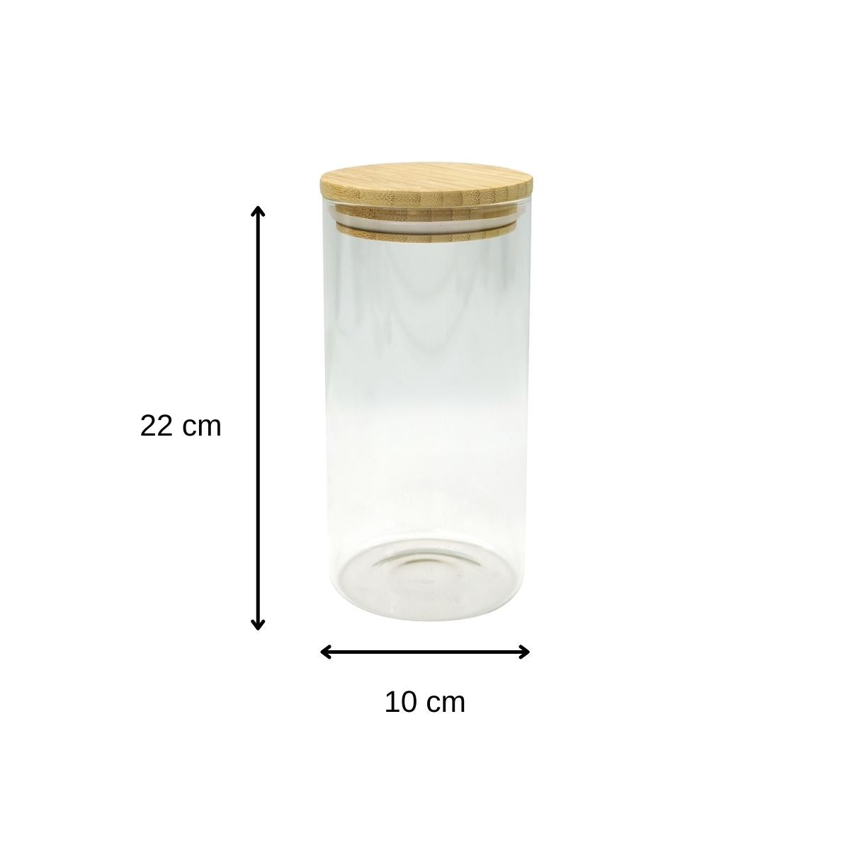 Boîte de conservation en verre 1,5L avec couvercle en Bambou Fackelmann Eco Friendly
