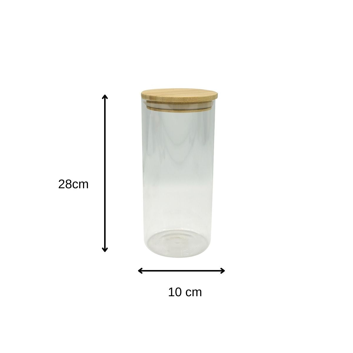 Boite de conservation en verre 2 litres avec couvercle en Bambou Fackelmann Eco Friendly