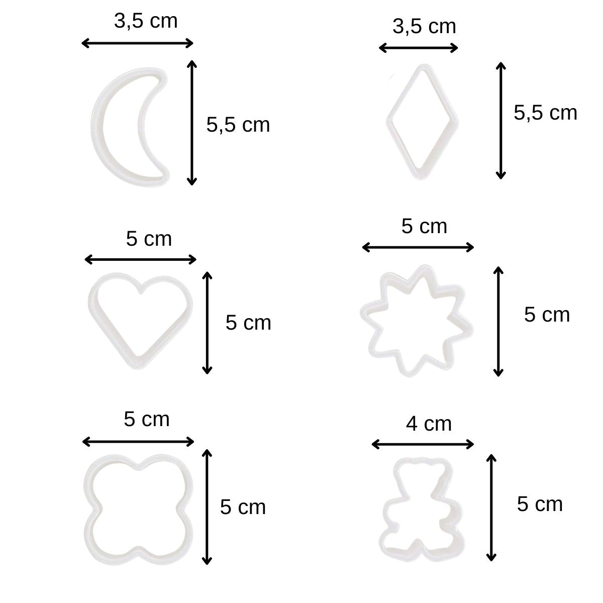 Lot de 6 emporte-pièces plastique Zenker