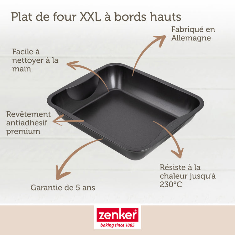 Plat à four XXL rectangle 40 x 34 cm Zenker Spécial Cooking