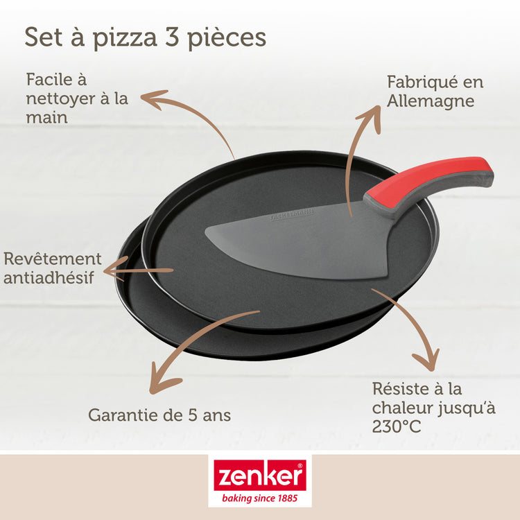 Set à pizza 3 pièces Zenker Spécial Countries