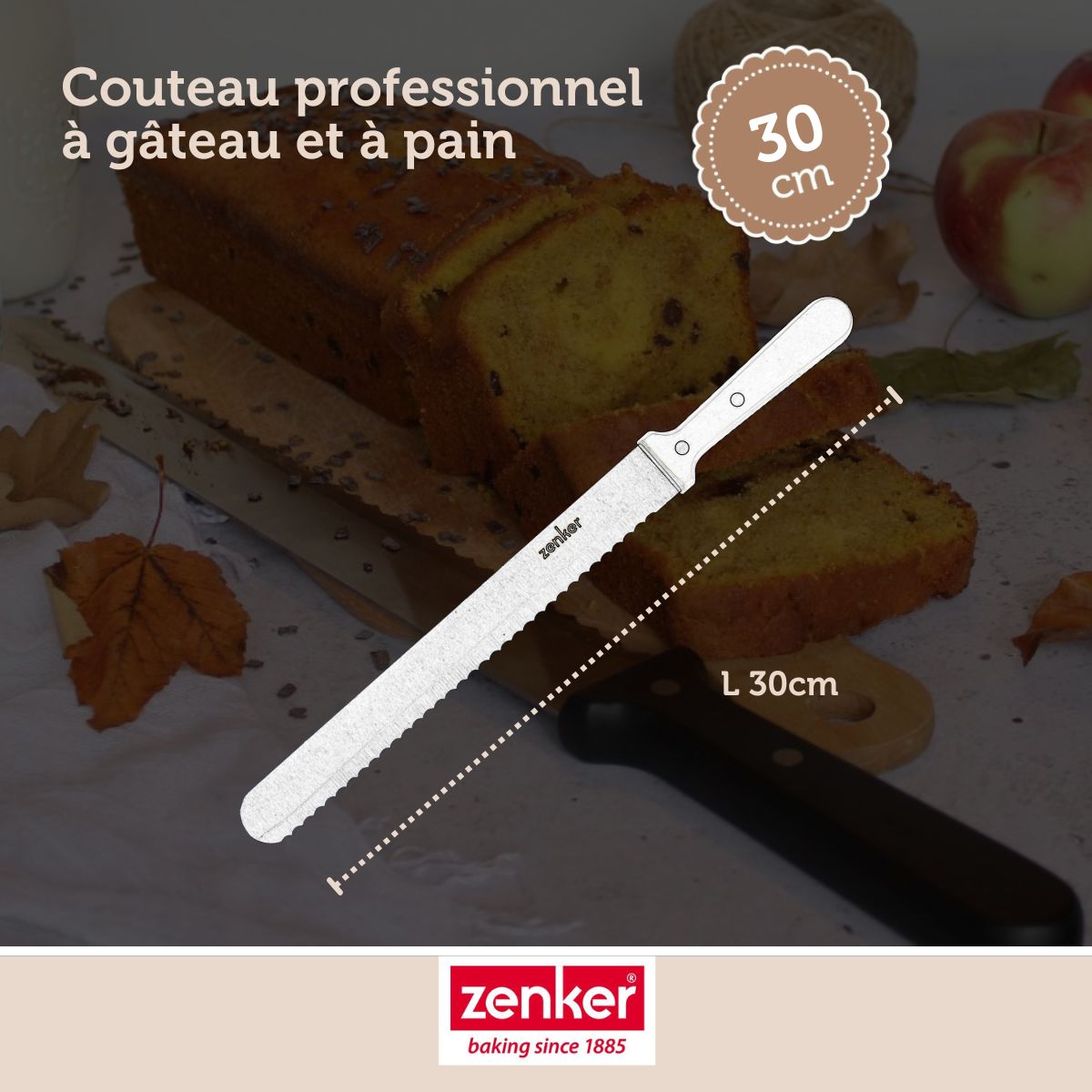 Couteau professionnel pour gâteau Zenker