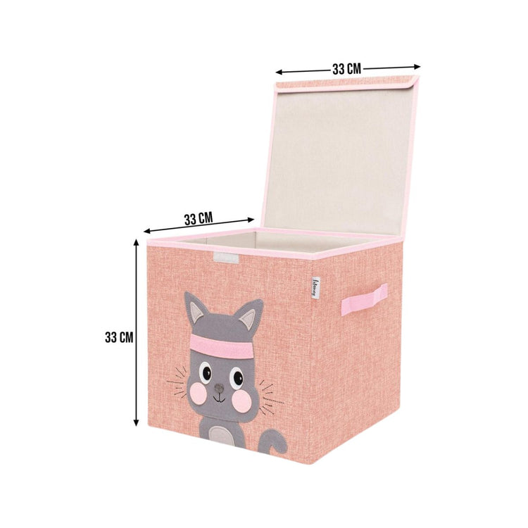Boîte de rangement "chat" avec couvercle, compatible avec l'étagère IKEA KALLAX Lifeney