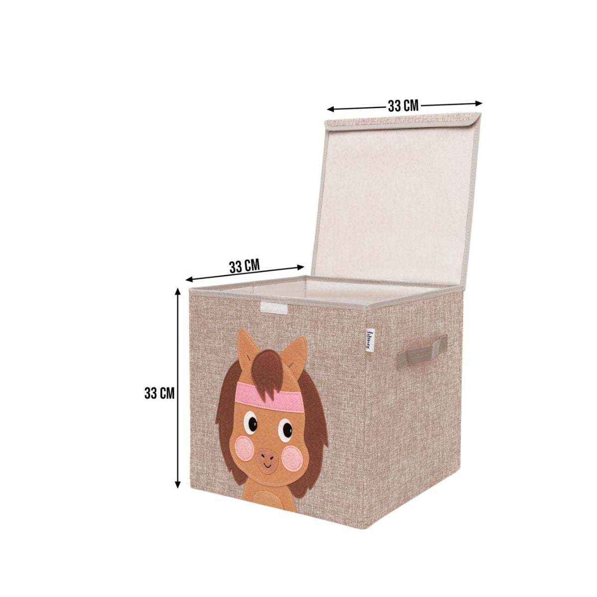 Boîte de rangement "cheval" avec couvercle, compatible avec l'étagère IKEA KALLAX Lifeney
