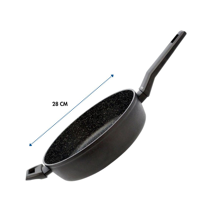 Sauteuse de cuisine 28 cm de 3,2 litres en aluminium forgé Elo Granit Solution